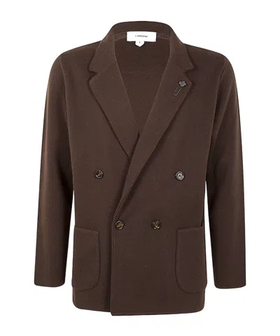 LARDINI BROOCH-DETAIL BLAZER