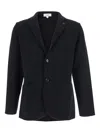 Lardini Black Jacket With Classic Lapels And Button Fastening In Cotton Man In Black