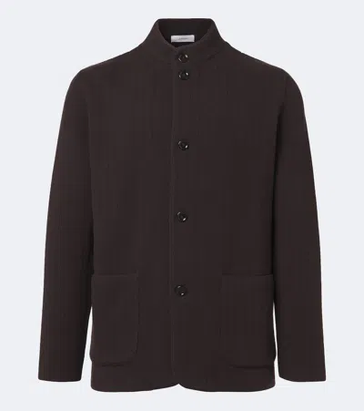 Lardini Knitted Wool And Cashmere Blazer In Multi