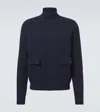 Lardini Knitted Wool-blend Jacket In Blue