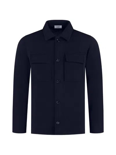 Lardini Collared Jacket Long Sleeves Textured Fabric Pockets In Multi