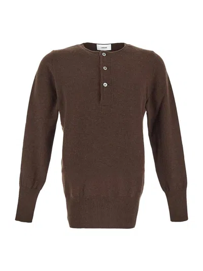 Lardini Knitwear Buttons In Brown