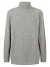Lardini Roll-neck Wool-blend Jumper In Grey