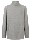 Lardini Roll-neck Wool-blend Jumper In Grey