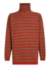 Lardini Alpaca Wool- Blend High Neck Sweater In Orange