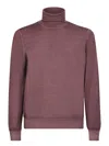 Lardini Burgundy High Neck Pullover In Red