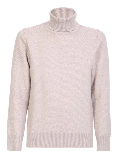 Lardini Roll-neck Sweater In Neutral