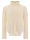 Lardini Wool High-neck Sweater In White