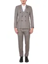 Lardini Double-breasted Checked-pattern Suit