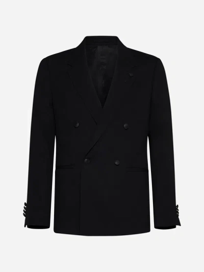 Lardini 双排扣西装夹克 In Black