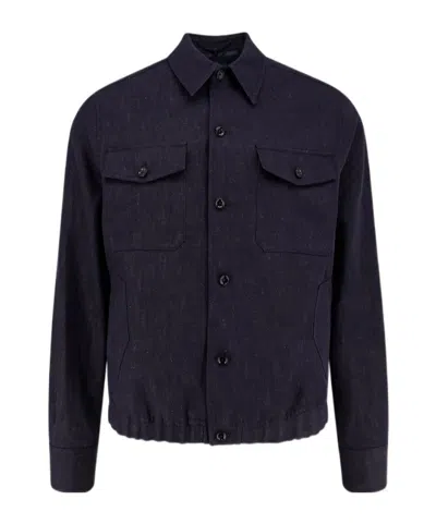 Lardini Lapel Jacket In Black