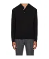 Lardini Black Long-sleeved Sweater In Black
