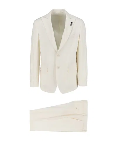 LARDINI LAPEL LONG-SLEEVED SUIT