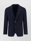 Lardini Lapel Pin Patch Pockets Notch Single-breasted In Blue