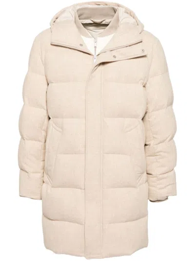 Lardini Layer Puffer Jacket In Neutrals