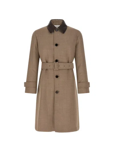 Lardini Le Origini Trench Coat In Brown