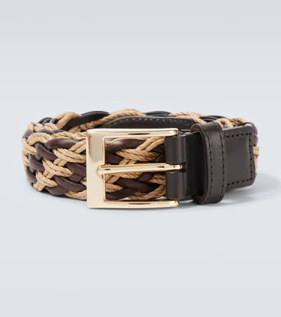 Lardini Leather Belt In Brown