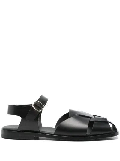 Lardini Leather Sandals In Black