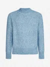 Lardini Light Blue Bouclé-effect Crewneck Sweater <br/>