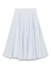 Lardini Light Blue Linen Bell Shaped Skirt