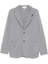 Lardini Medium Grey Cotton Jacket With Notched Lapels In Light Grey