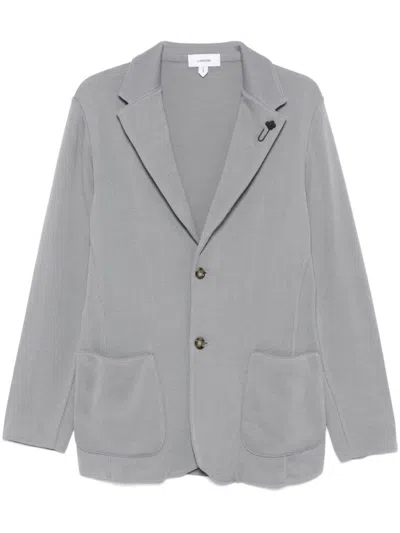 LARDINI LIGHT GREY COTTON BLAZER