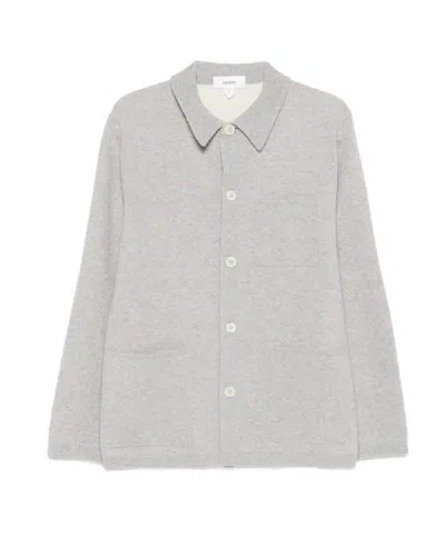 LARDINI LIGHT GREY WOOL BLEND JACKET
