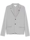 Lardini Men's Lightweight Knit Jacket With Back Vent In Grey