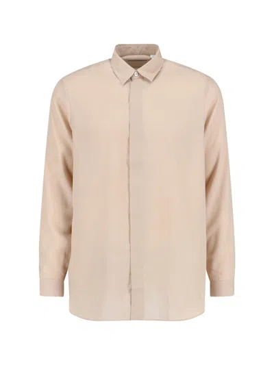 Lardini Lightweight Tencel-linen Shirt For Men In Sand