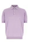 Lardini Short-sleeved Polo With Classic Collar In Rosa