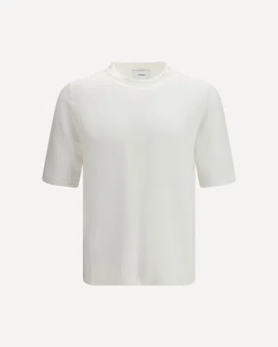 Lardini Linen And Cotton Knit T-shirt In White