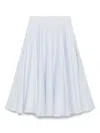 Lardini Light Blue Linen Bell Shaped Skirt