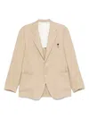 Lardini Beige Classic Jacket With English Vents In Neutrals