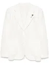 Lardini Double-breasted Blazer In White