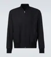 Lardini Bomber Jacket In Black Wool In Black