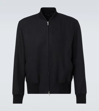 LARDINI LINEN BOMBER JACKET