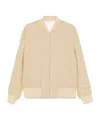 Lardini Ribbed Collar Jacket Side Pockets In Nude