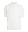 Lardini Viscose And Cotton Knit Polo Shirt In White