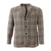 Lardini Elegant Multicolor Linen Jacket In Burgundy