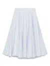 Lardini Light Blue Linen Bell Shaped Skirt In Blue