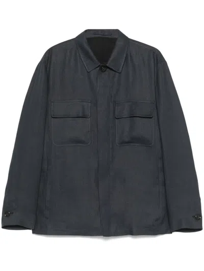 Lardini Linen Shirt In Gray