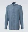 Lardini Hemd Aus Leinen In Blue