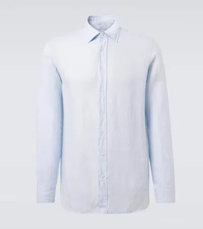 Lardini Hemd Aus Leinen In Blau