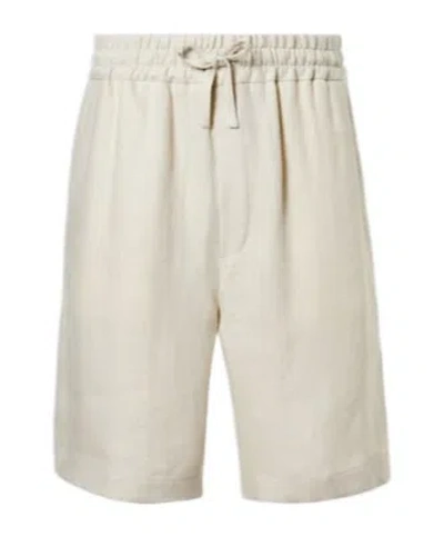 Lardini Linen Shorts In Black