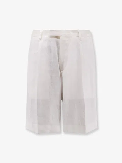 Lardini Linen Shorts In White