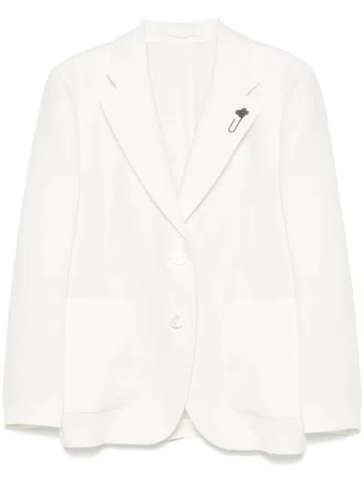 LARDINI LARDINI LINEN SINGLE BREASTED BLAZER