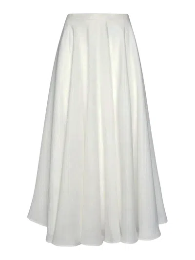 LARDINI FALDA SEMILARGA - BLANCO