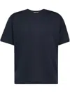 Lardini Cotton And Silk T-shirt In Blue