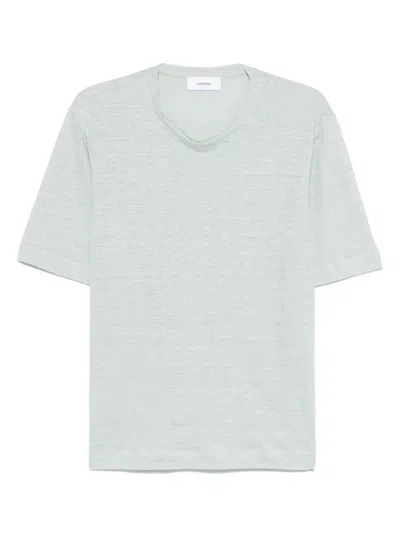 Lardini Linen T-shirt In Green