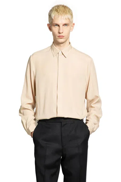 Lardini Linen Tencel Shirt In Brown
